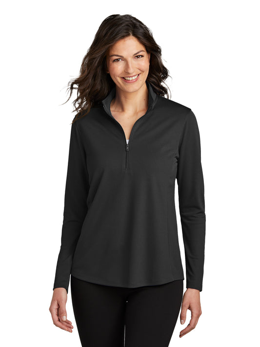 Women's Pocketless UV Micro-Mesh 1/4-Zip Sweatshirt - LK112 - Deep Black