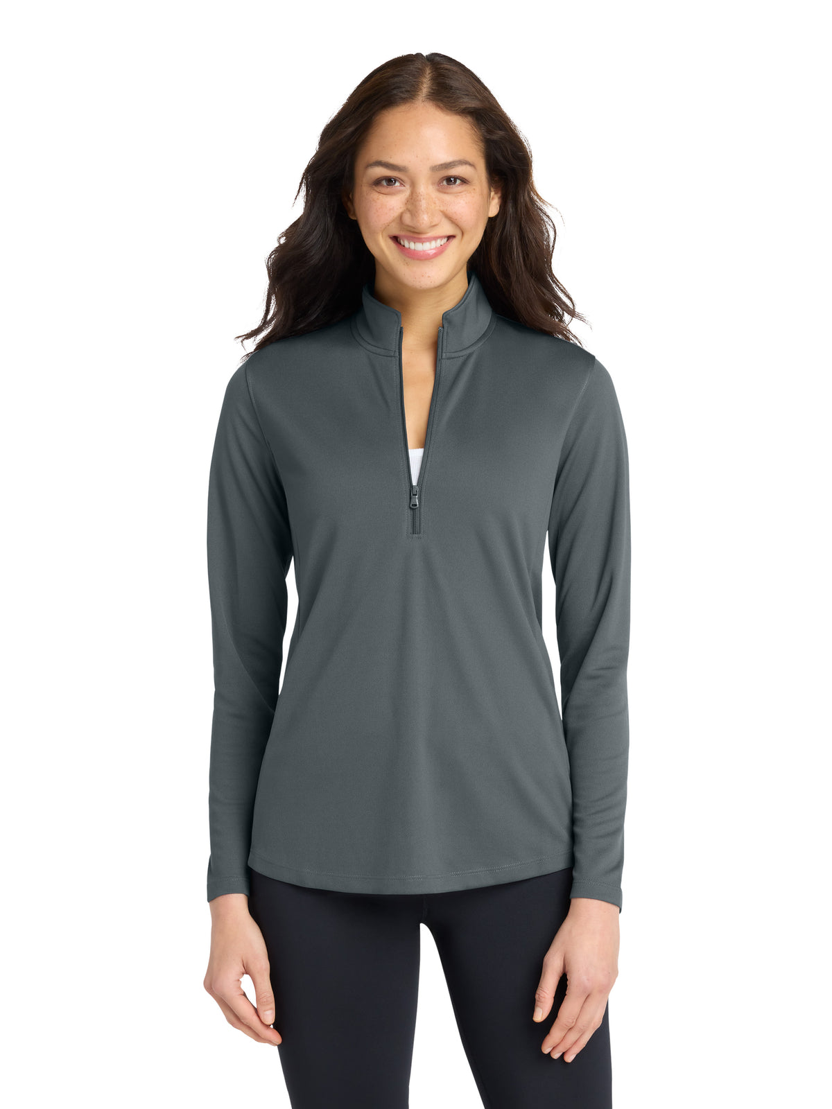 Women's Pocketless UV Micro-Mesh 1/4-Zip Sweatshirt - LK112 - Graphite