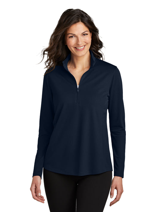 Women's Pocketless UV Micro-Mesh 1/4-Zip Sweatshirt - LK112 - River Blue Navy