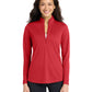 Women's Pocketless UV Micro-Mesh 1/4-Zip Sweatshirt - LK112 - Rich Red
