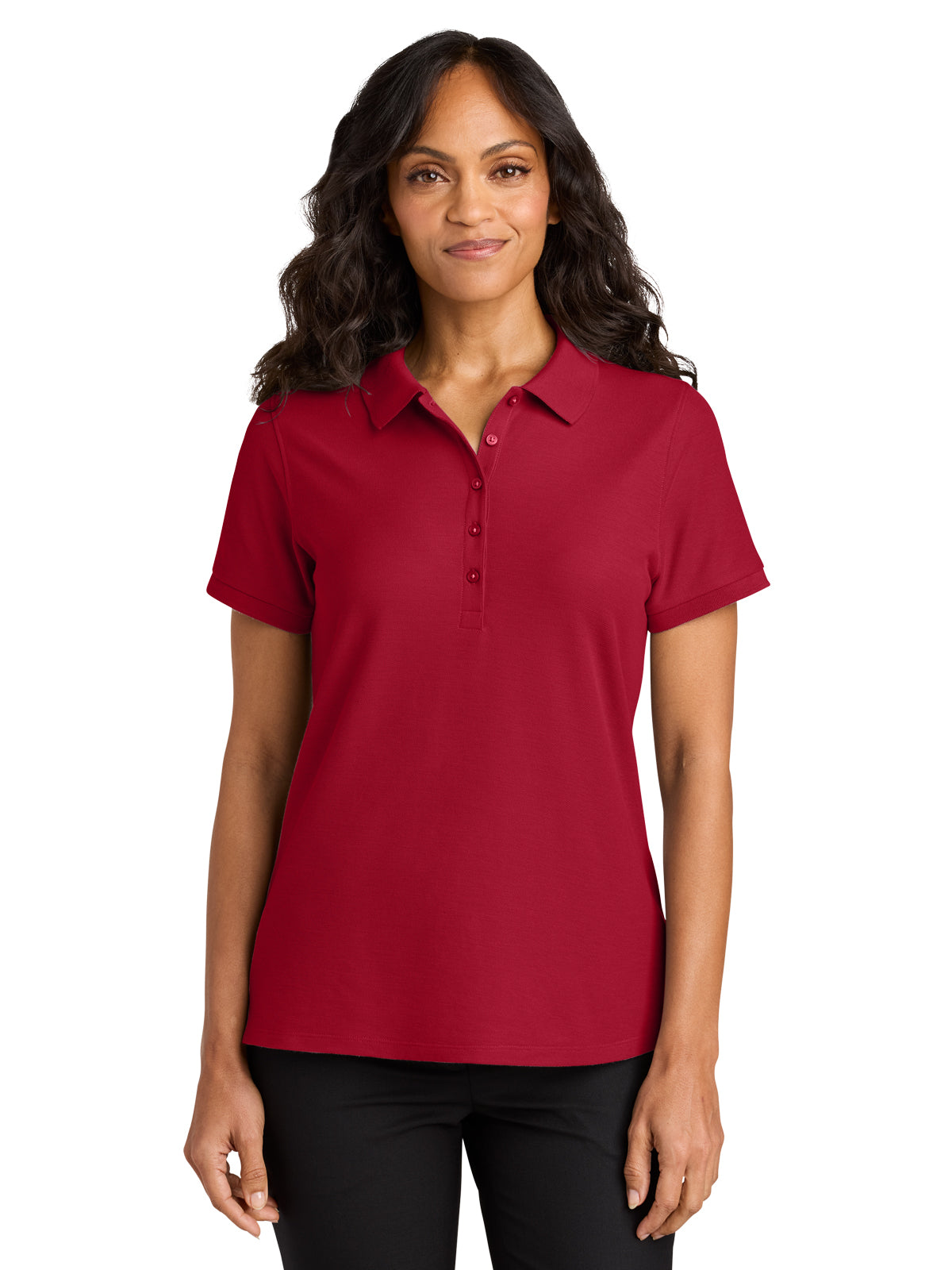 Women's Pocketless Wearever Signature Polo - LK200 - Red