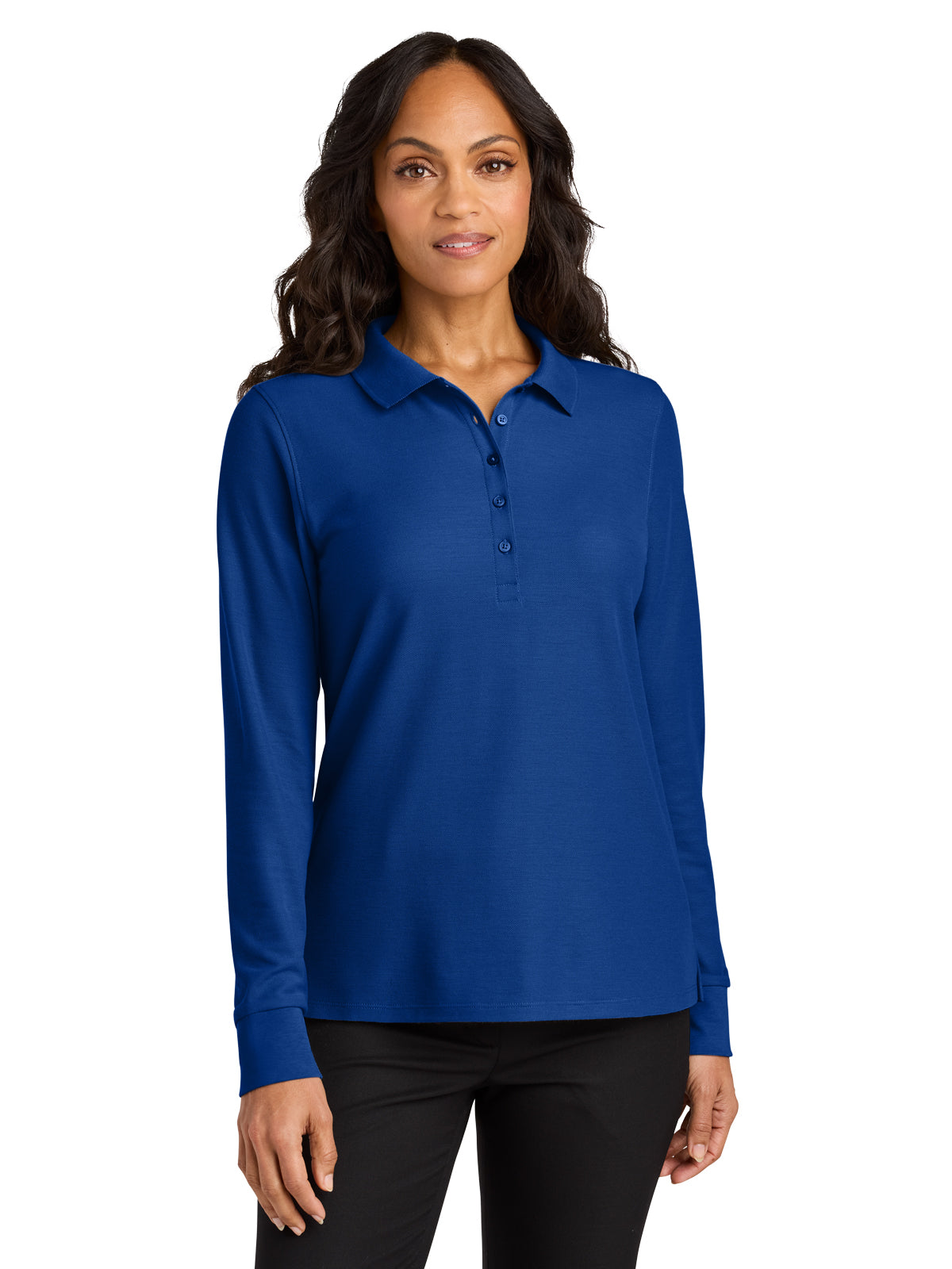 Women’s Wearever Signature Pique Long Sleeve Polo - LK200LS - True Royal