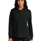 Women's Pocketless Double Pique 1/4-Zip Pullover - LK210 - Deep Black