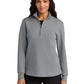 Women's Pocketless Double Pique 1/4-Zip Pullover - LK210 - Gusty Grey
