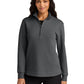 Women's Pocketless Double Pique 1/4-Zip Pullover - LK210 - Storm Grey
