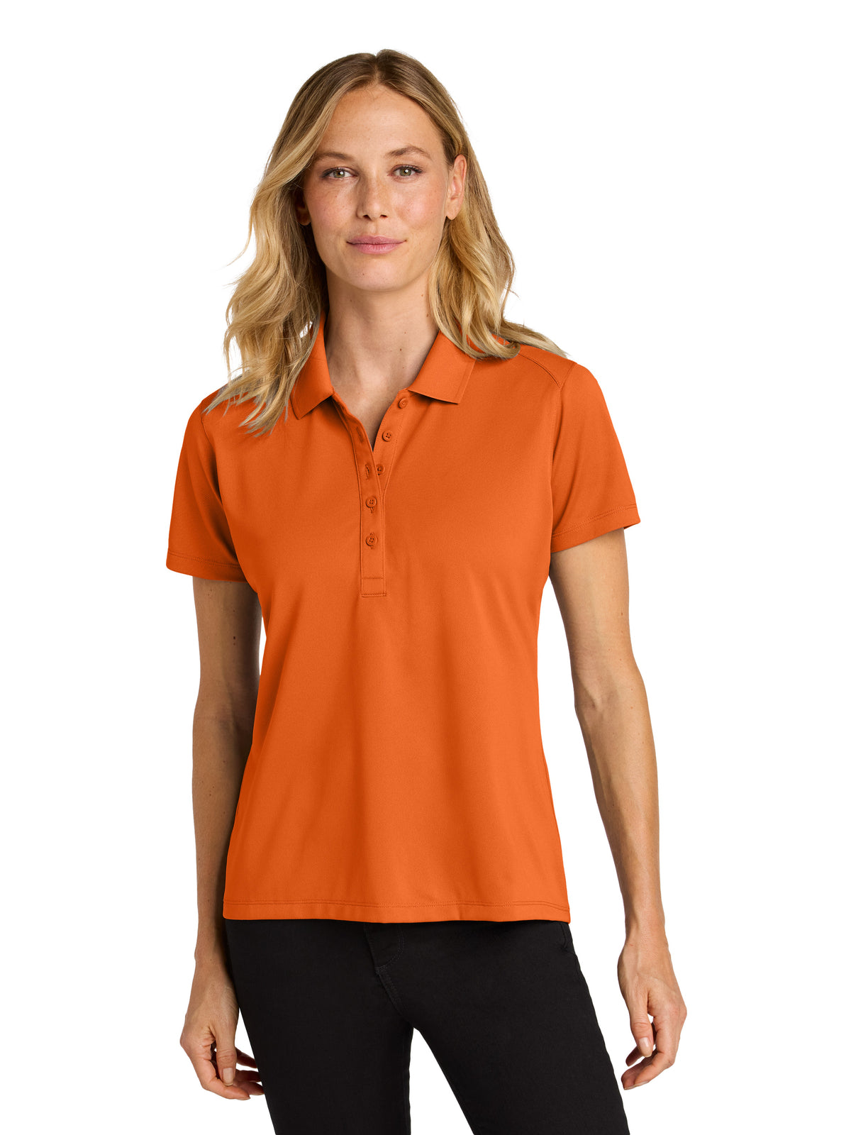 Women's Pocketless Moisture Wicking Polo - LK240 - Field Orange