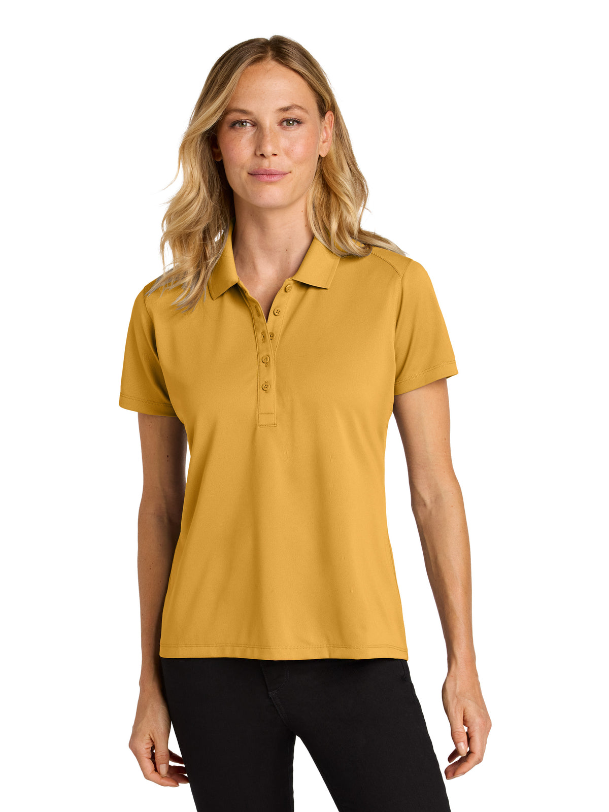 Women's Pocketless Moisture Wicking Polo - LK240 - Gold