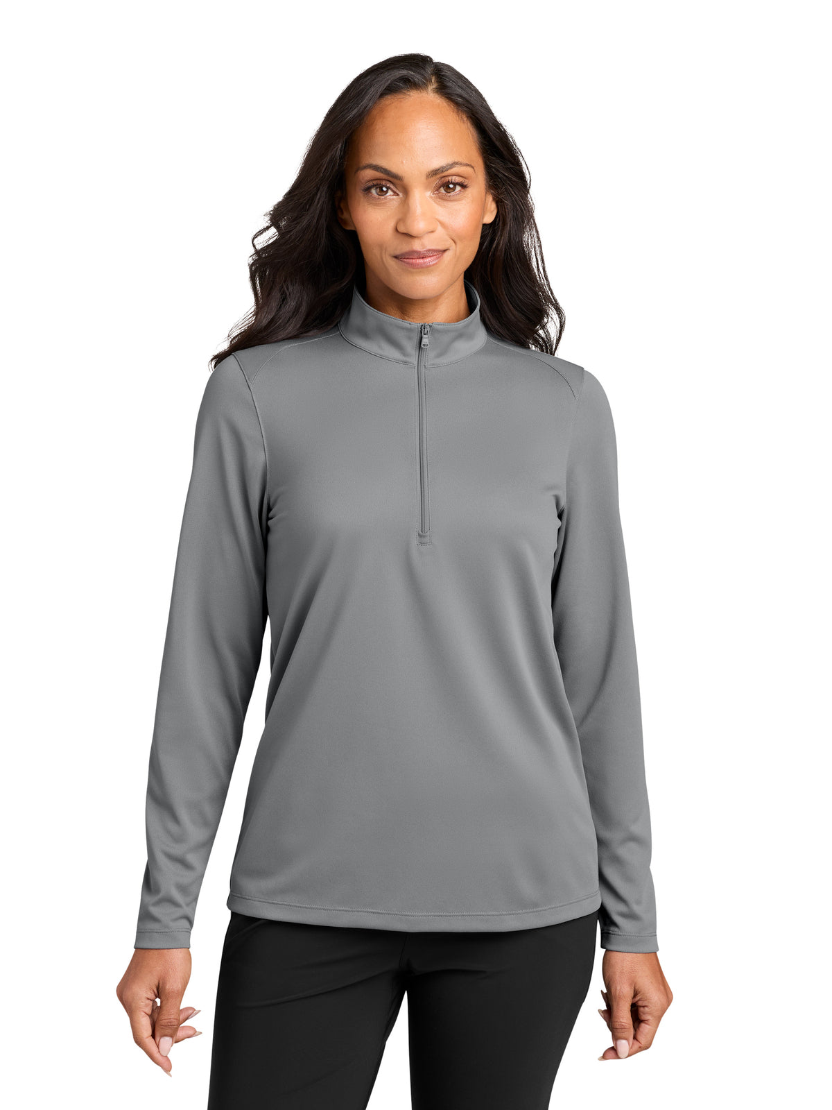 Women's Wearever Performance Pique 1/4-Zip Sweatshirt - LK241 - Gusty Grey