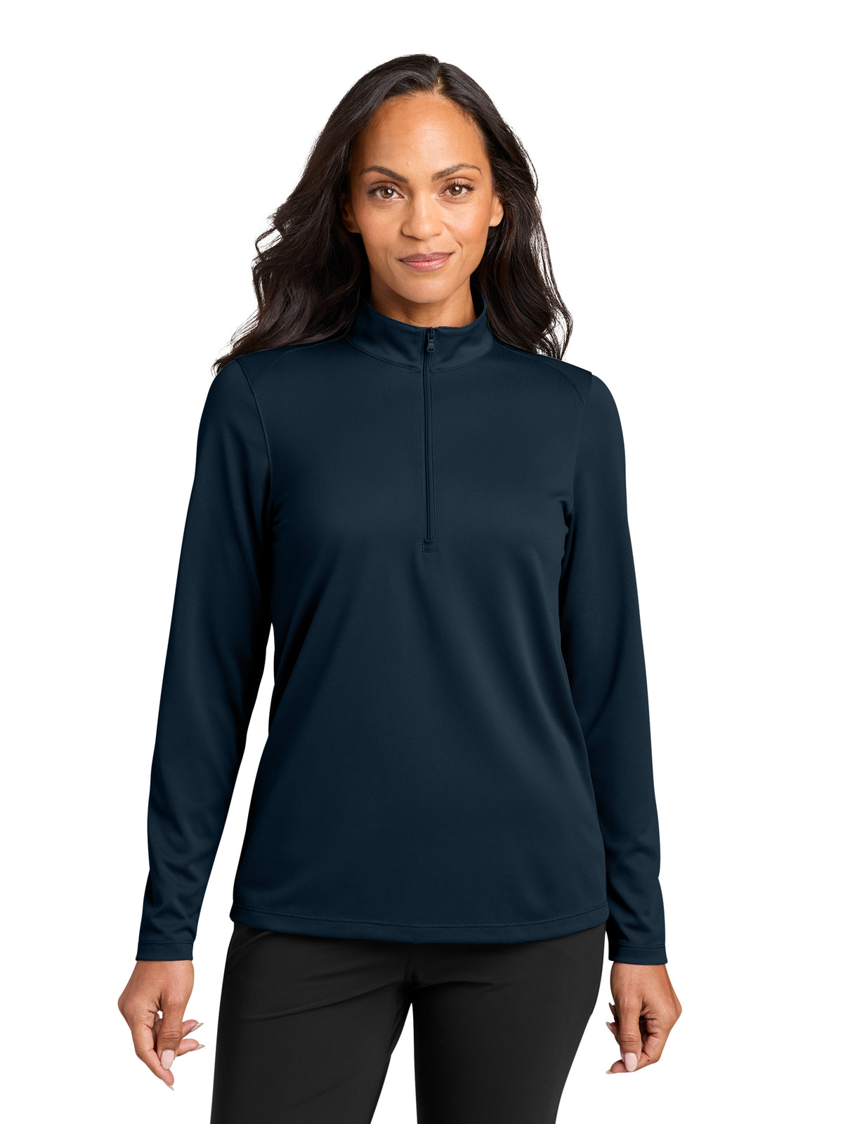 Women's Wearever Performance Pique 1/4-Zip Sweatshirt - LK241 - River Blue Navy