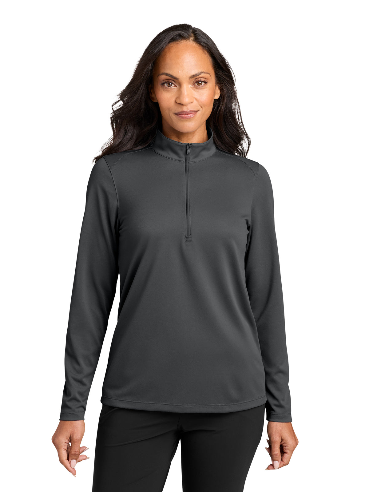Women's Wearever Performance Pique 1/4-Zip Sweatshirt - LK241 - Storm Grey