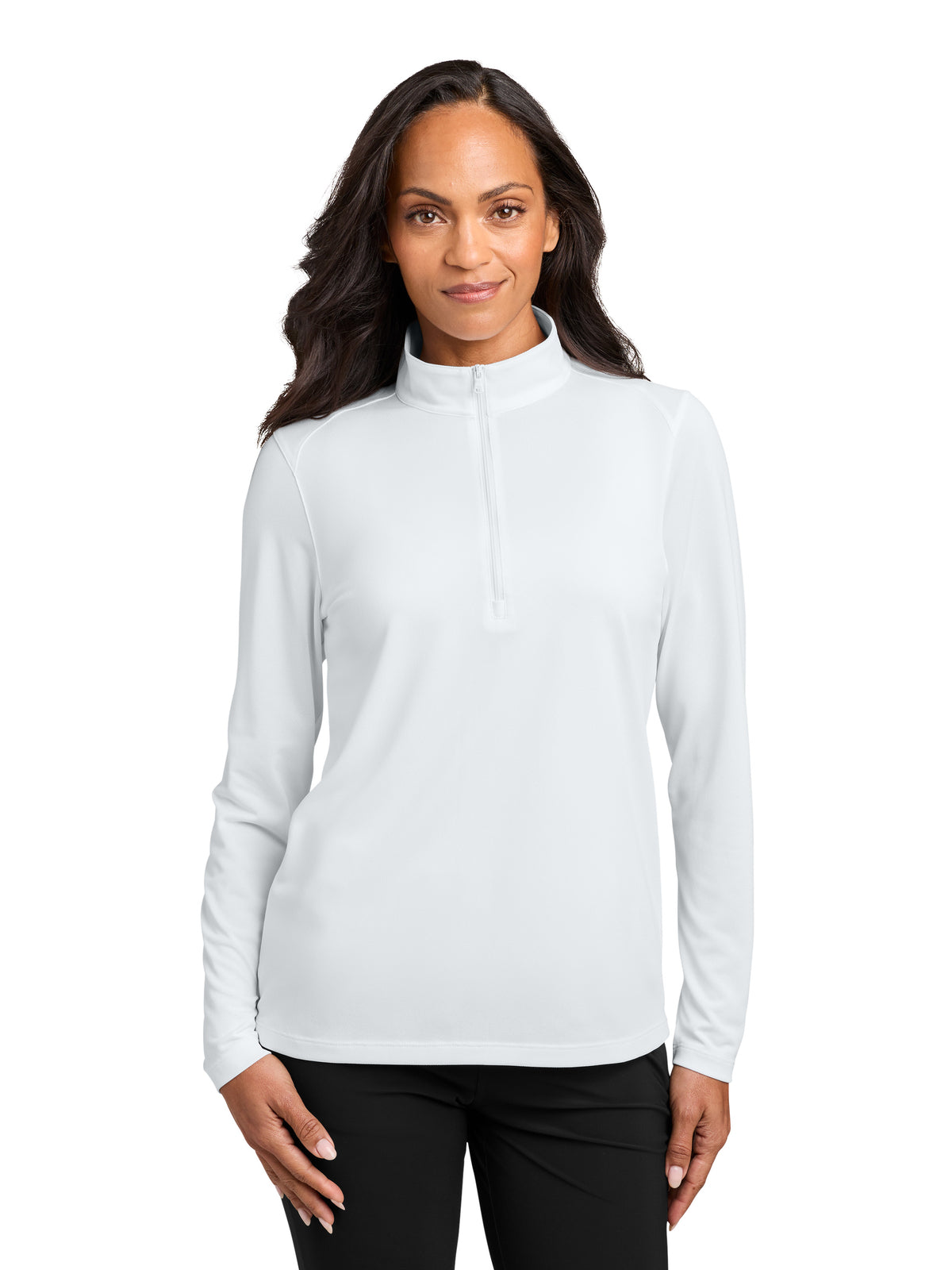 Women's Wearever Performance Pique 1/4-Zip Sweatshirt - LK241 - White
