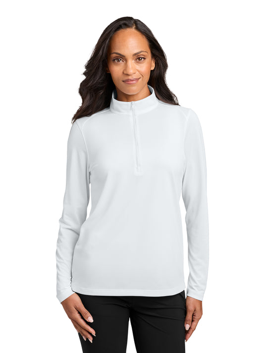 Women's Wearever Performance Pique 1/4-Zip Sweatshirt - LK241 - White