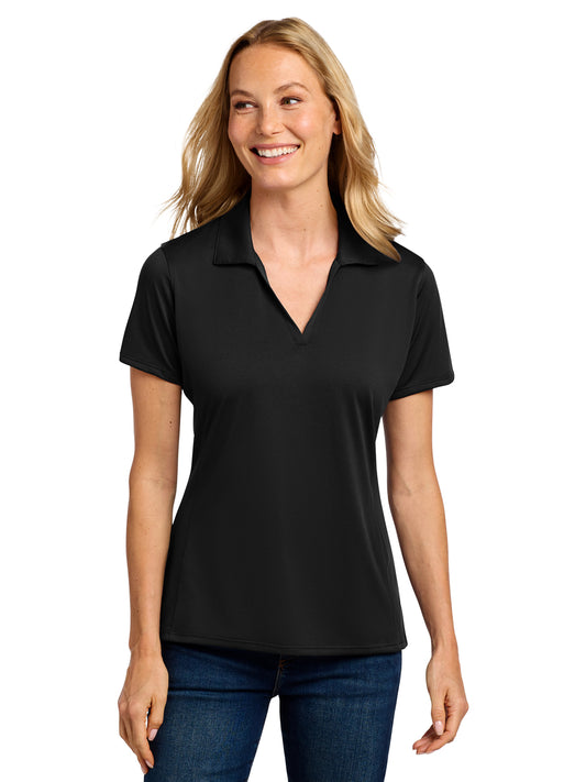Women's Performance Staff Polo - LK398 - Black