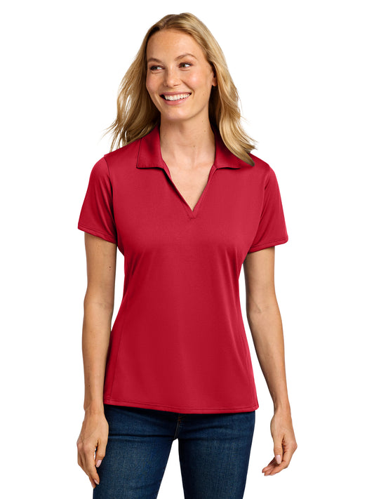 Women's Performance Staff Polo - LK398 - Engine Red