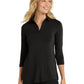 Women's Luxe Knit Tunic - LK5601 - Deep Black