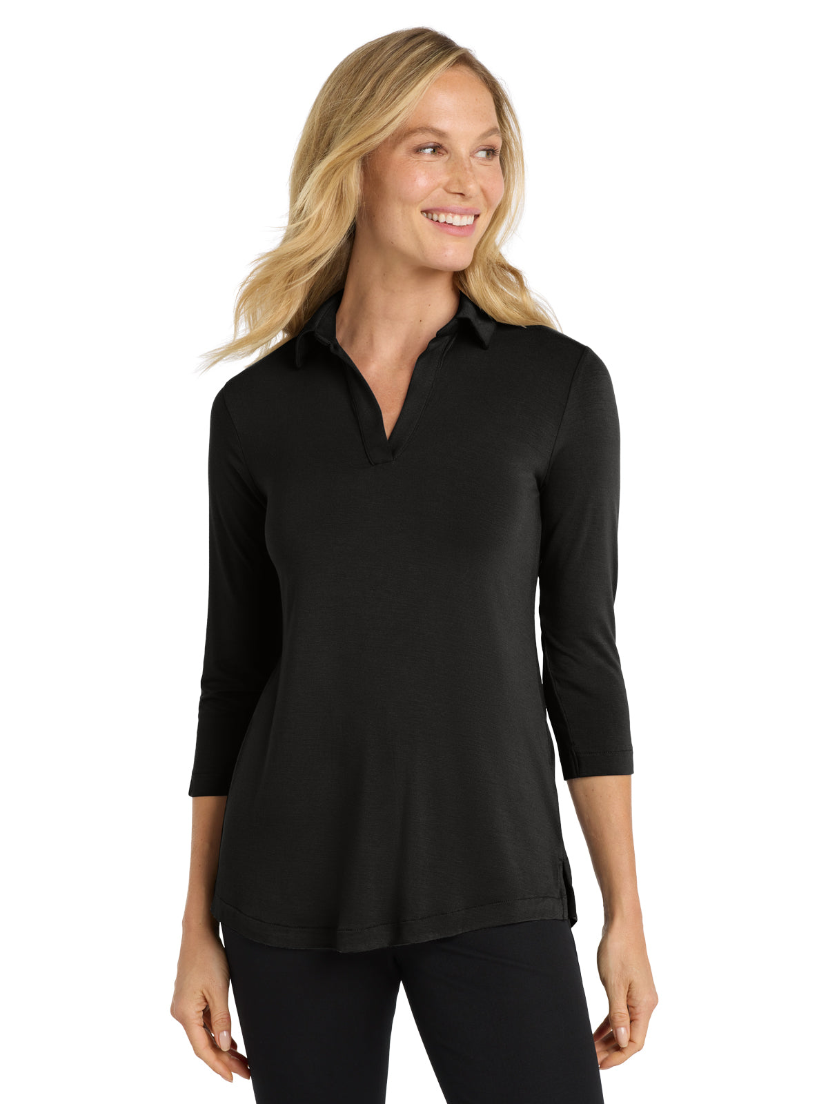 Women's Luxe Knit Tunic - LK5601 - Deep Black
