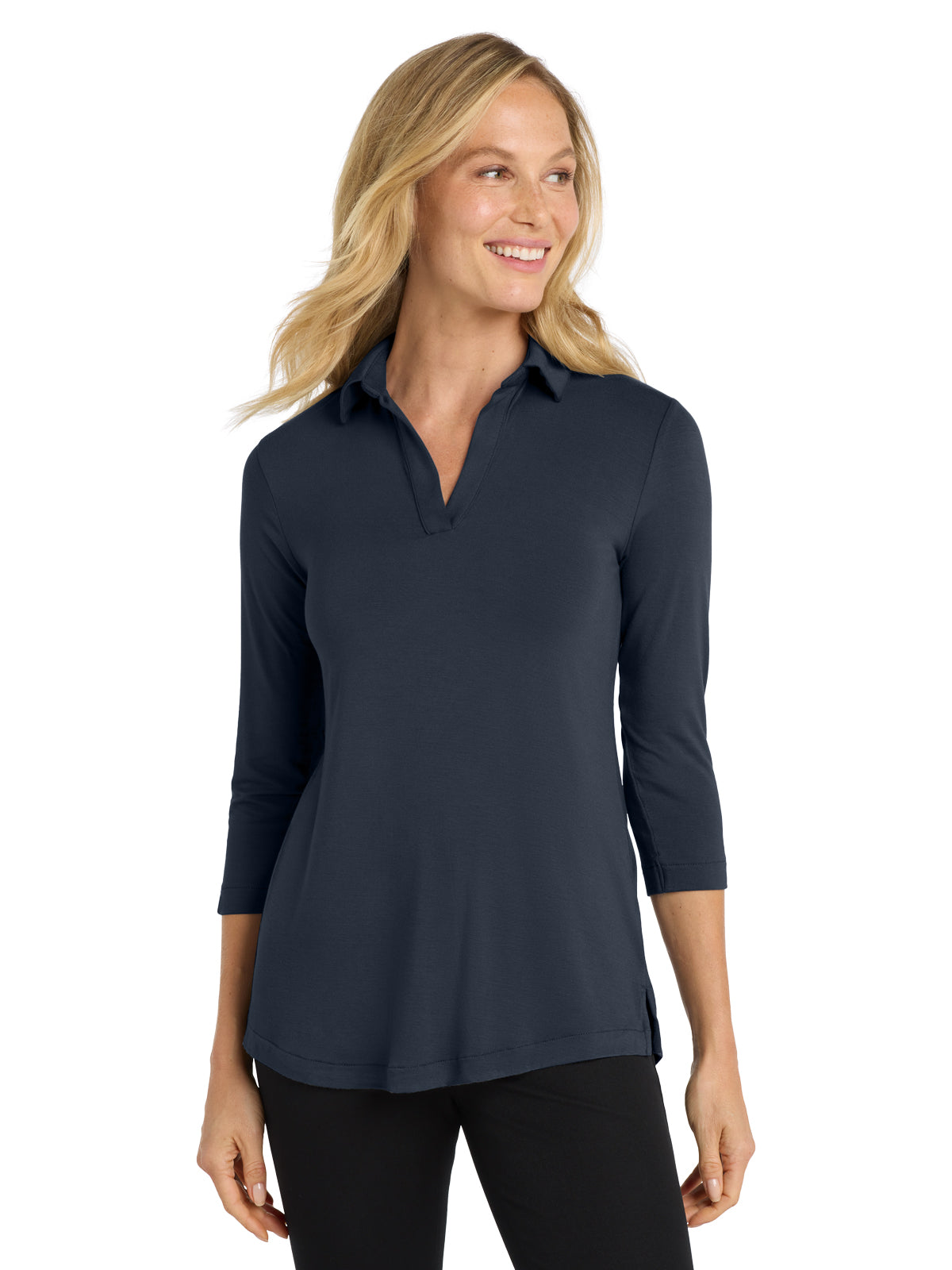 Women's Luxe Knit Tunic - LK5601 - River Blue Navy