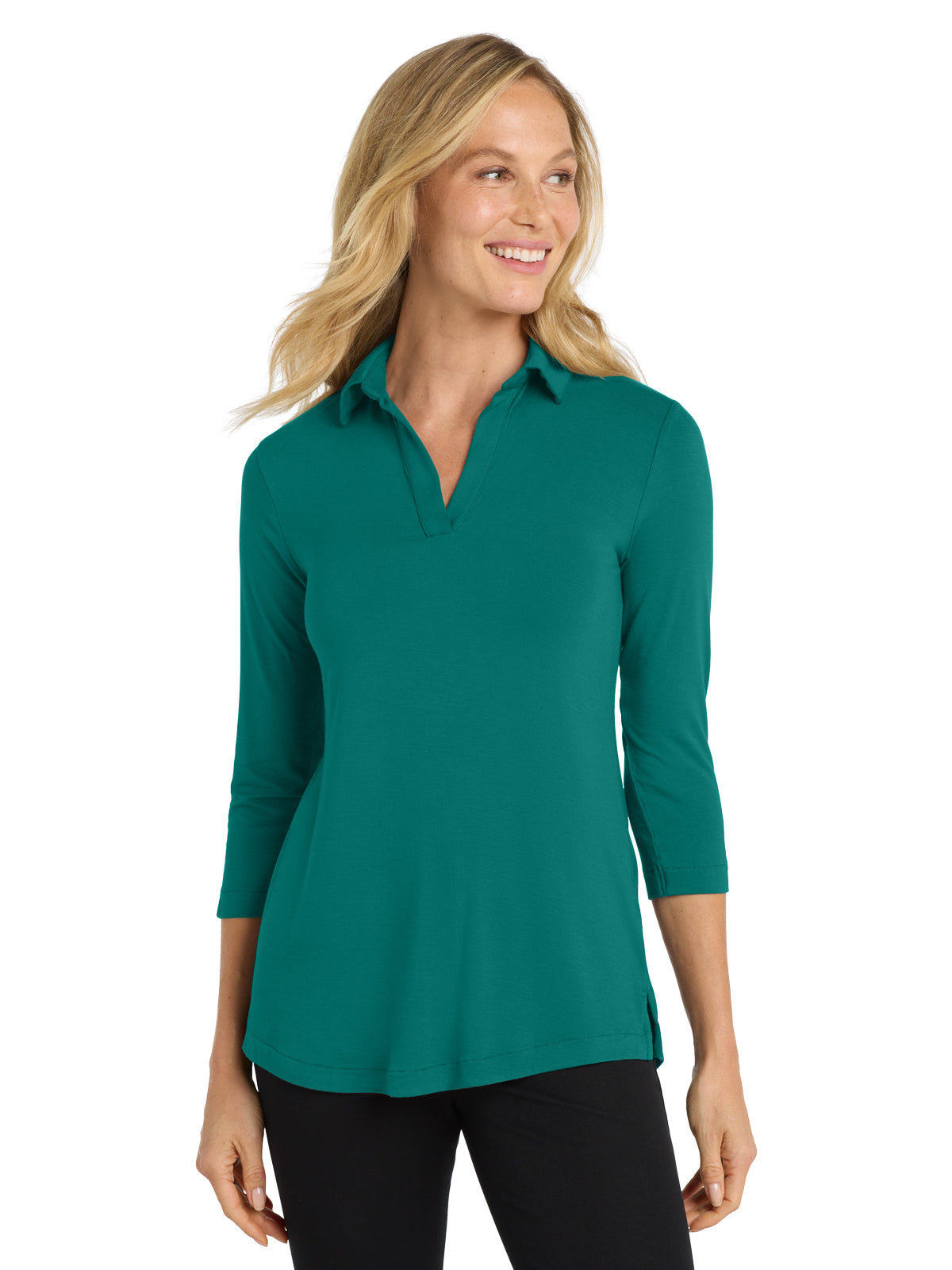 Women's Luxe Knit Tunic - LK5601 - Teal Green