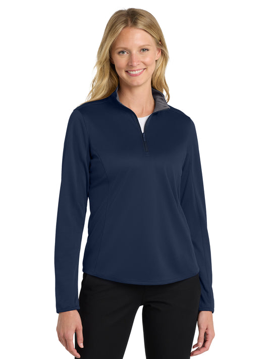 Women's 1/4-Zip Pullover - LK584 - Navy/Steel Grey