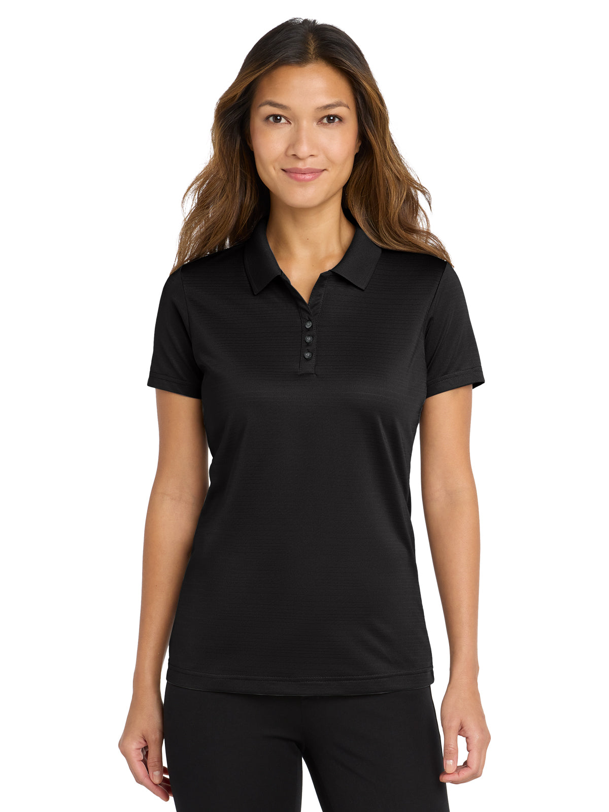 Women's Eclipse Stretch Polo - LK587 - Deep Black