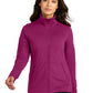 Women's Stretch Fleece Jacket - LK595 - Wine