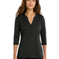 Women's UV Choice Henley Shirt - LK750 - Black