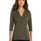 Women's UV Choice Henley Shirt - LK750 - Deep Olive