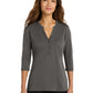 Women's UV Choice Henley Shirt - LK750 - Sterling Grey