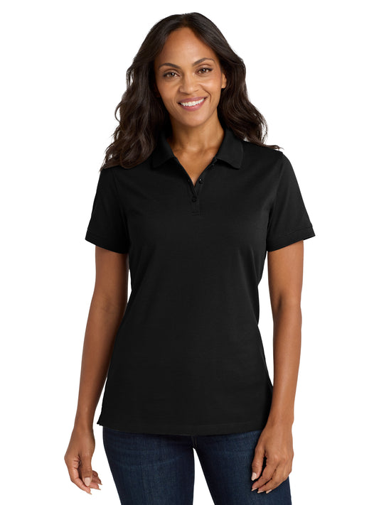Women's EZCotton Polo Shirt - LK8000 - Black