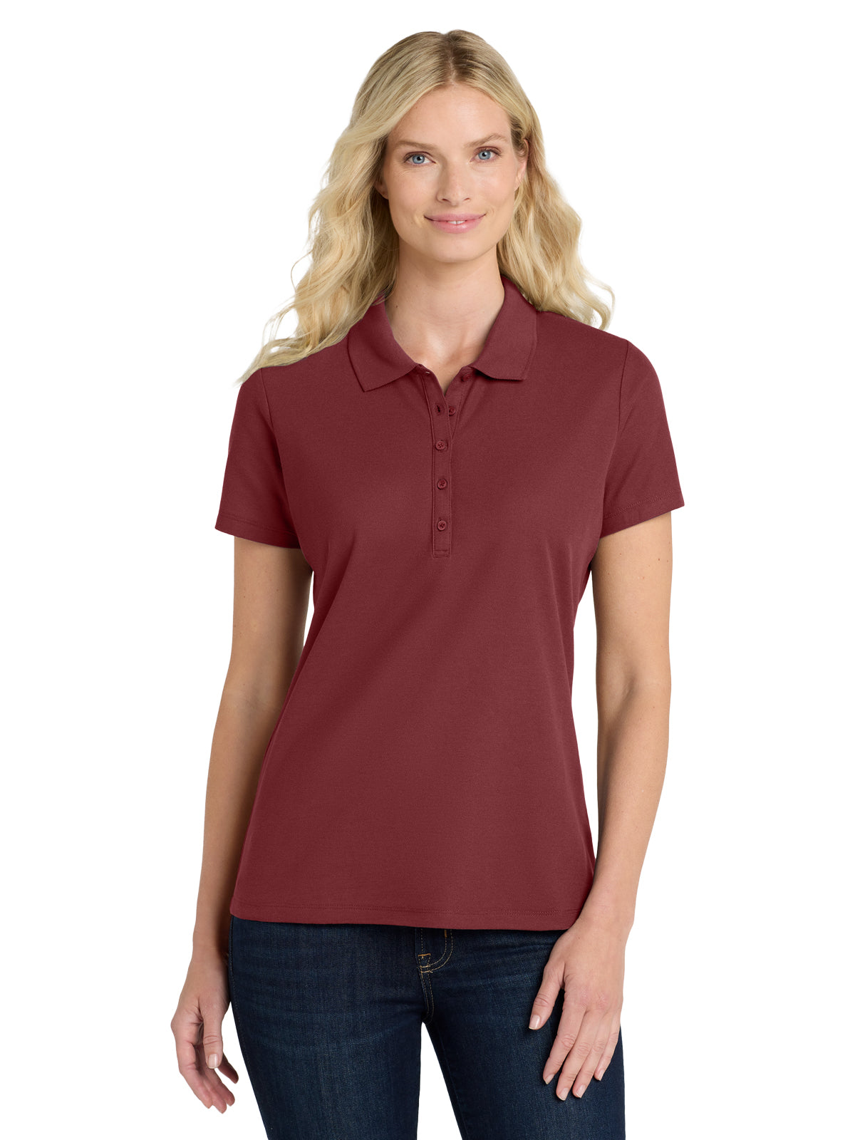 Women's SuperPro React Polo - LK810 - Burgundy