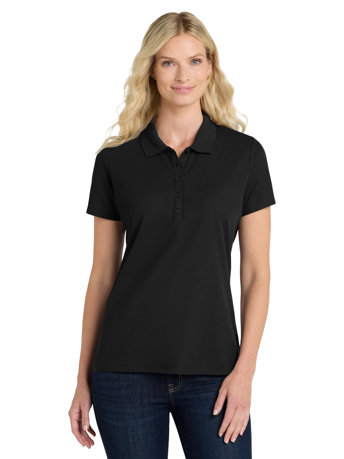 Women's SuperPro React Polo - LK810 - Deep Black