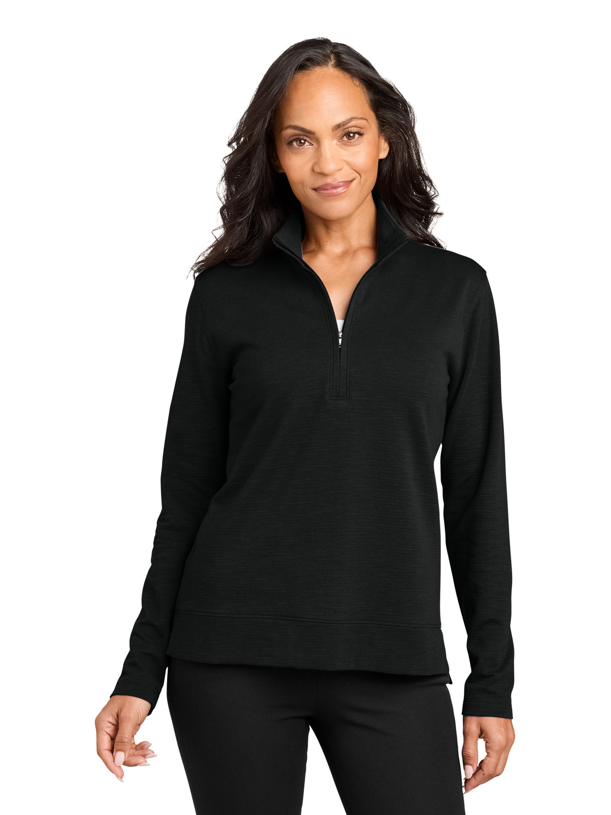 Women's Breakwater 1/4-Zip Pullover Sweatshirt - LK821 - Deep Black