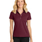 Women’s Dry Zone Stain-Release Grid Polo - LK845 - Club Burgundy