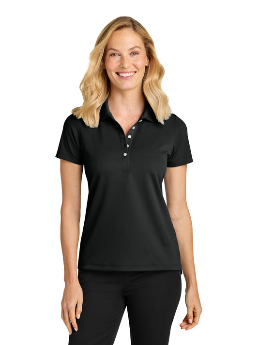 Women’s Dry Zone Stain-Release Grid Polo - LK845 - Deep Black