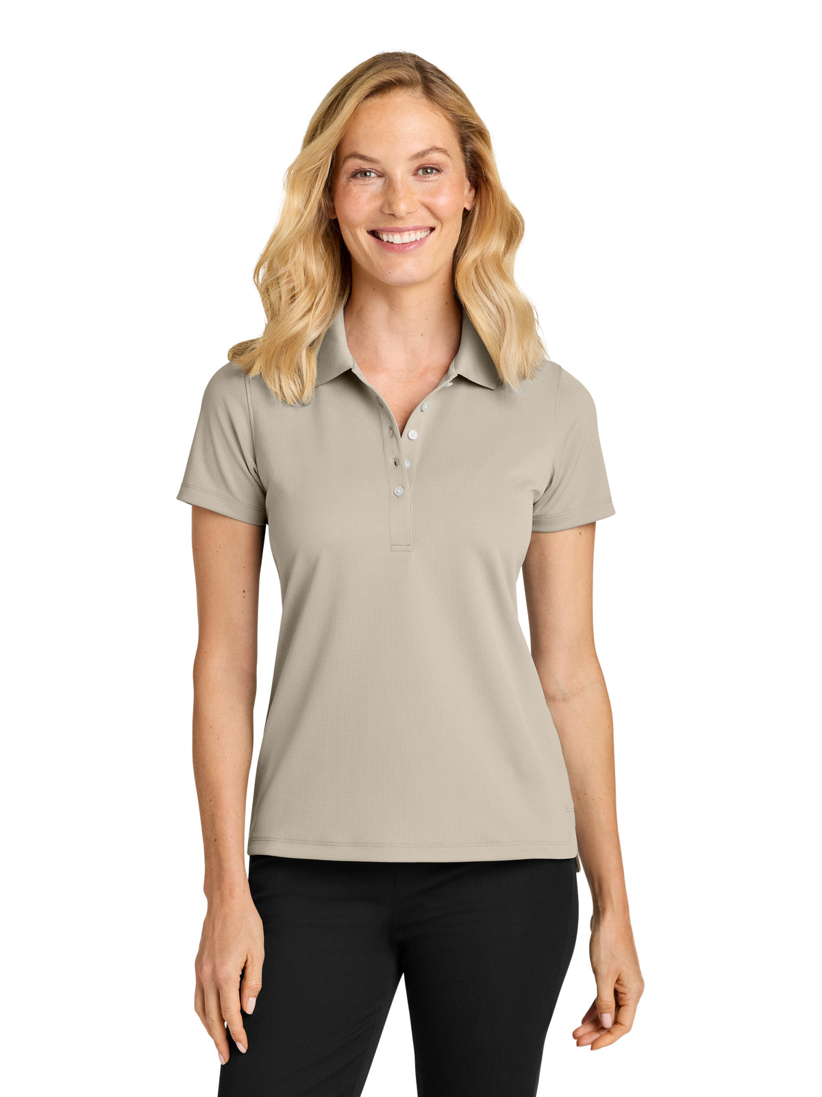 Women’s Dry Zone Stain-Release Grid Polo - LK845 - Sahara