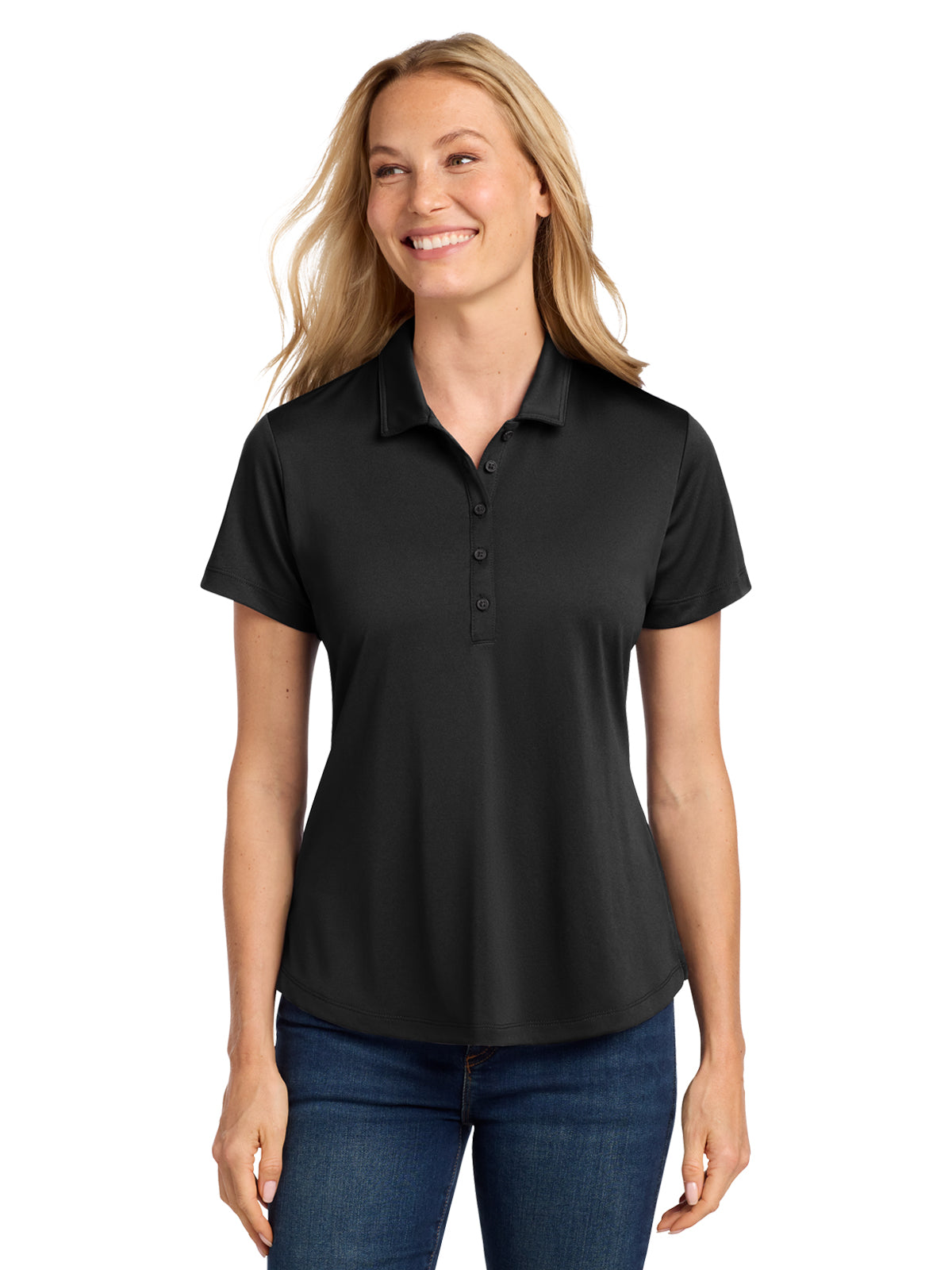 Women's C-Free Snag-Proof Polo Shirt - LK864 - Deep Black