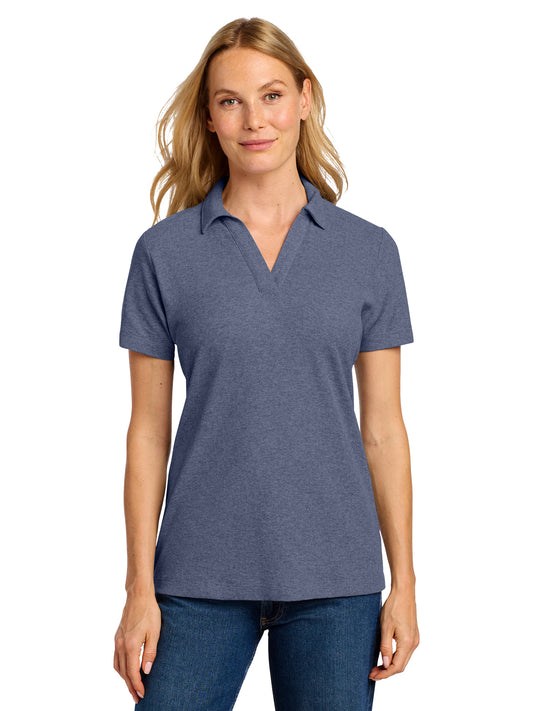 Women's Pique Polo - LK867 - Navy Heather