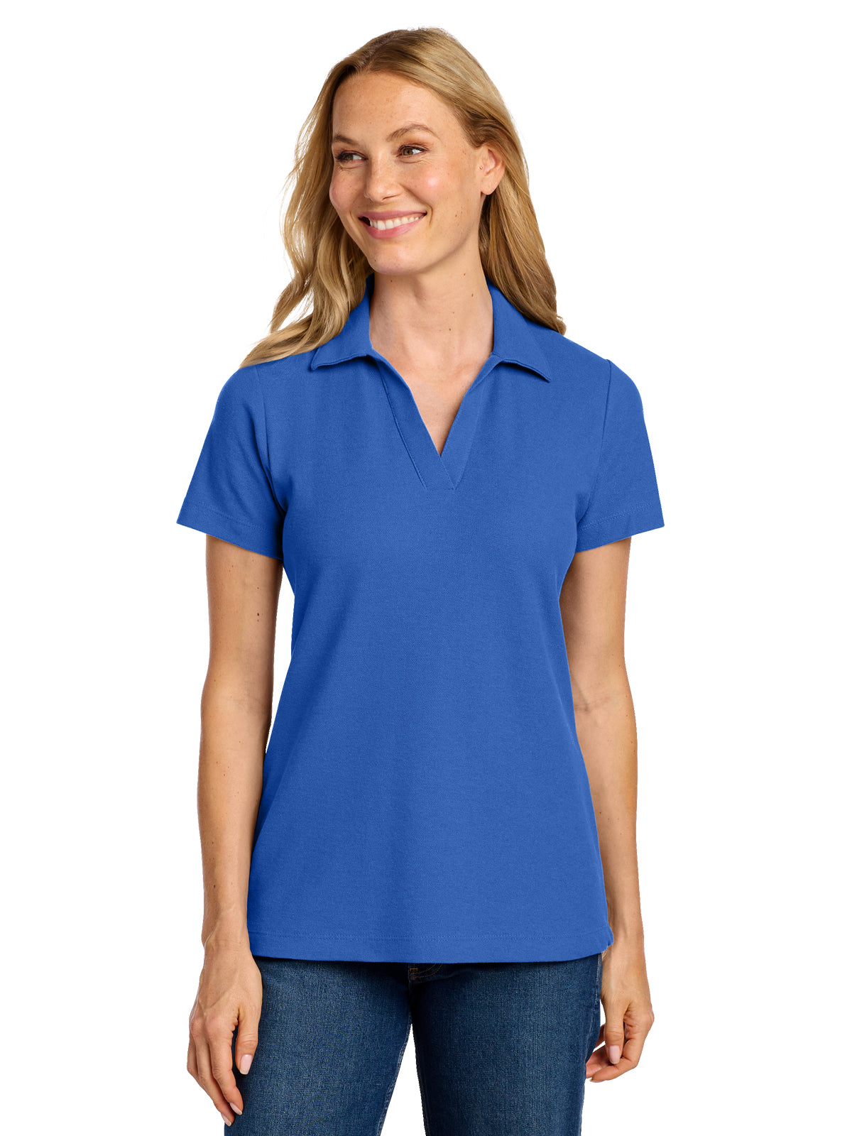 Women's Pique Polo - LK867 - True Blue