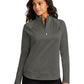 Women's Pocketless Quarter-Zip Sweatshirt - LK870 - Grey Steel