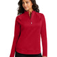 Women's Pocketless Quarter-Zip Sweatshirt - LK870 - Rich Red