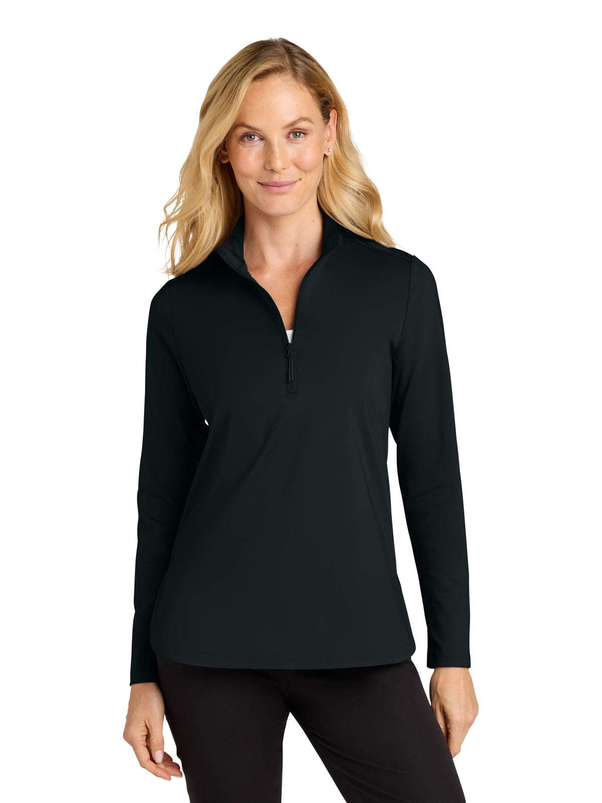 Women's C-FREE Double Knit 1/4-Zip Sweatshirt - LK880 - Deep Black