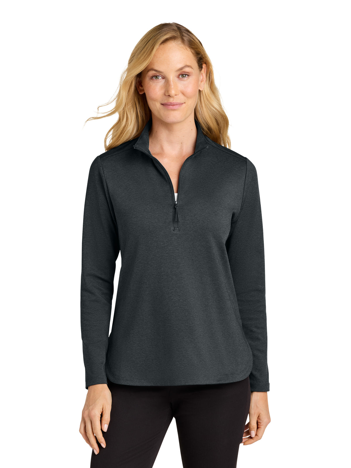 Women's C-FREE Double Knit 1/4-Zip Sweatshirt - LK880 - Grey Steel Heather