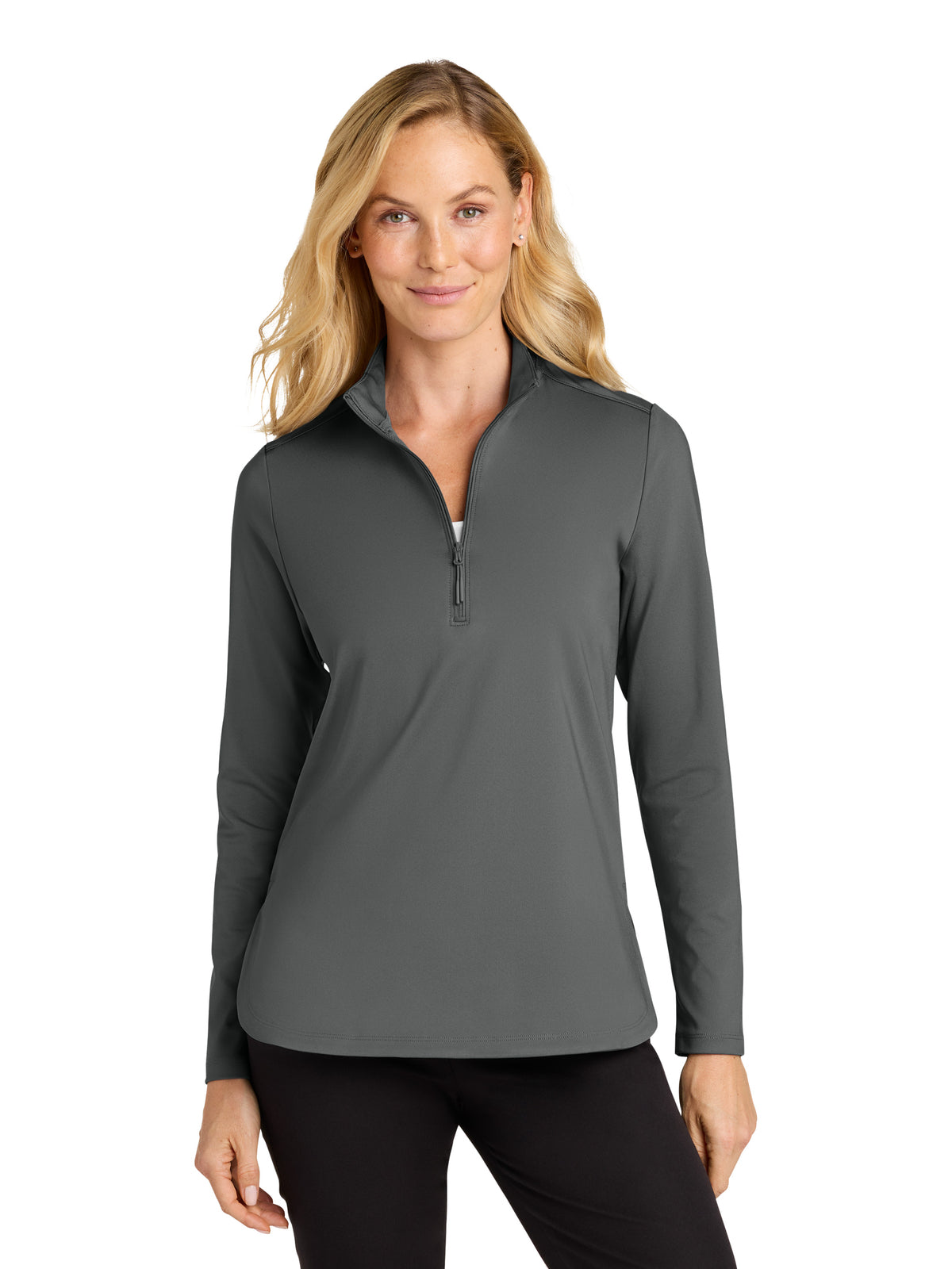 Women's C-FREE Double Knit 1/4-Zip Sweatshirt - LK880 - Smoke Grey
