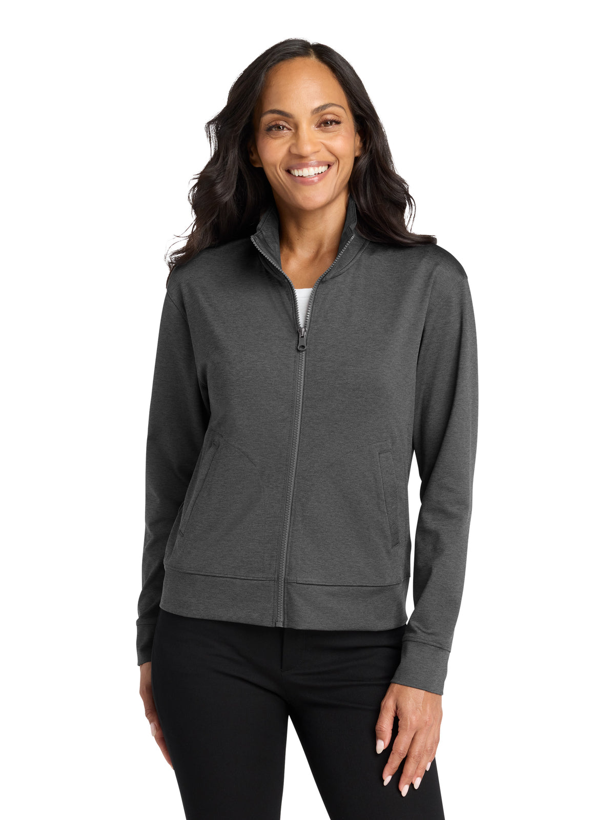 Women's C-FREE® Double Knit Full-Zip Sweatshirt - LK881 - Grey Steel Heather