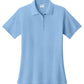 Women's Pocketless Core Blend Pique Polo - LKP155 - Light Blue