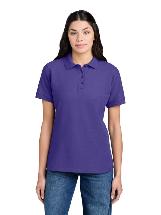 Women's Pocketless Core Blend Pique Polo - LKP155 - Purple