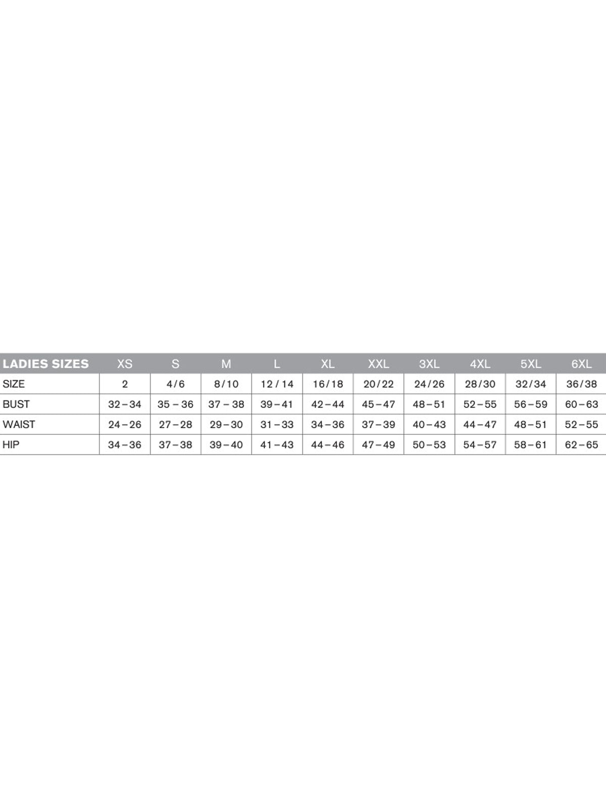 SIZECHART