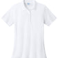 Women's Pocketless Core Blend Pique Polo - LKP155 - White