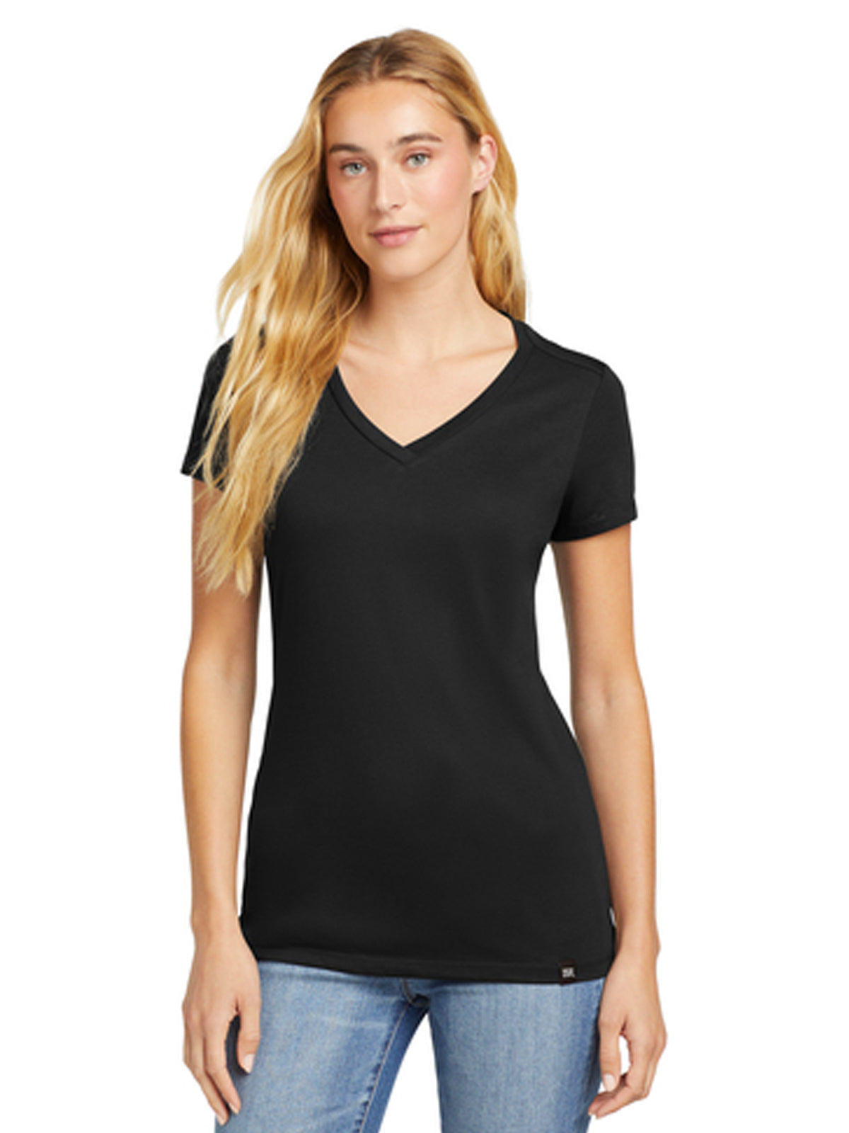 Women's Heritage Blend V-Neck Tee - LNEA101 - Black