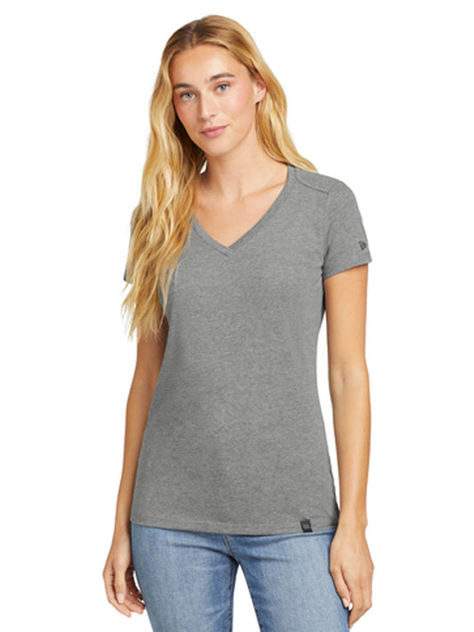 Women's Heritage Blend V-Neck Tee - LNEA101 - Shadow Grey Heather